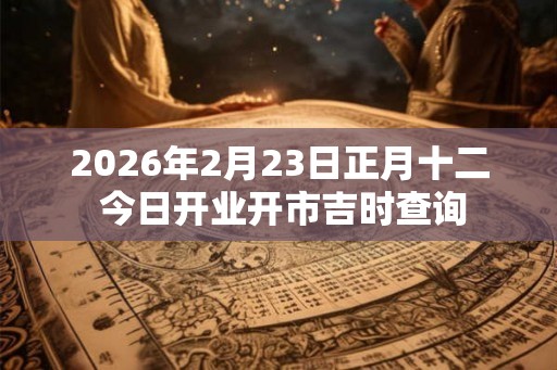 2026年2月23日正月十二 今日开业开市吉时查询 2026年2月23日正月十二 今日开业开市吉时查询