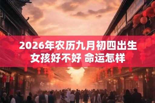 2026年农历九月初四出生女孩好不好 命运怎样