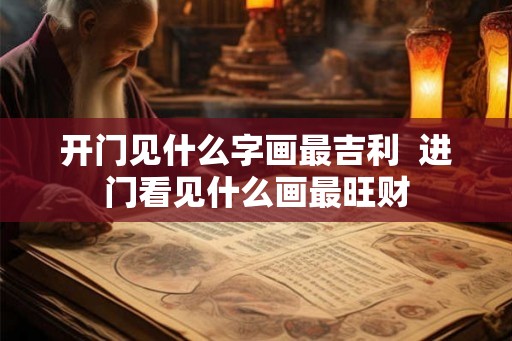 开门见什么字画最吉利  进门看见什么画最旺财