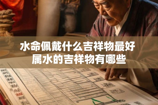 水命佩戴什么吉祥物最好 属水的吉祥物有哪些