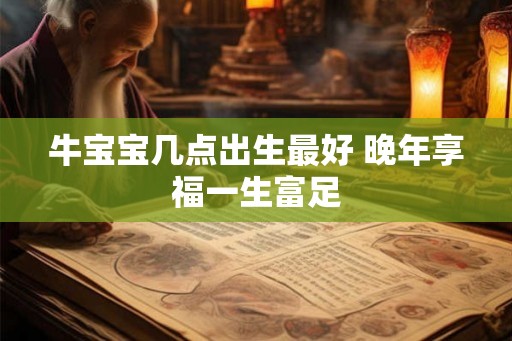 牛宝宝几点出生最好 晚年享福一生富足