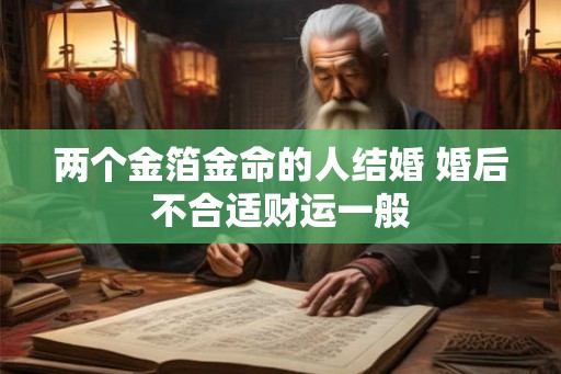 两个金箔金命的人结婚 婚后不合适财运一般 两个金箔金命的人结婚 婚后不合适财运一般