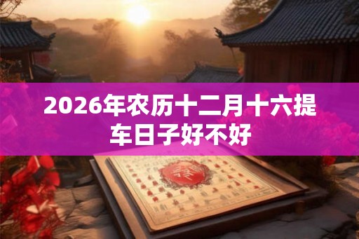 2026年农历十二月十六提车日子好不好