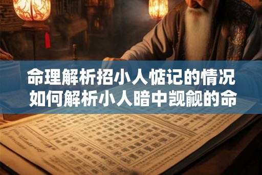 命理解析招小人惦记的情况 如何解析小人暗中觊觎的命运 命理解析招小人惦记的情况 如何解析小人暗中觊觎的命运