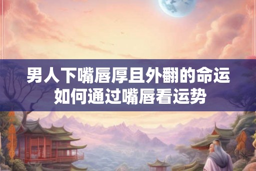 男人下嘴唇厚且外翻的命运 如何通过嘴唇看运势 男人下嘴唇厚且外翻的命运 如何通过嘴唇看运势