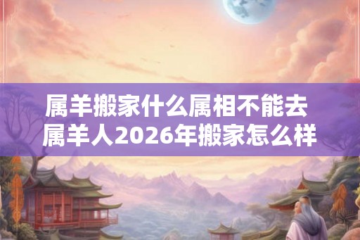 属羊搬家什么属相不能去 属羊人2026年搬家怎么样