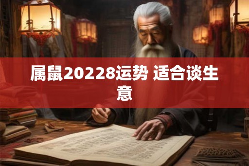 属鼠20228运势 适合谈生意