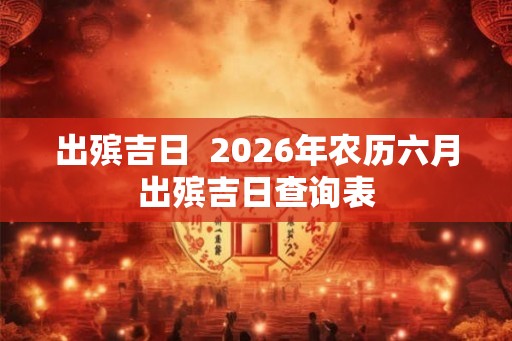 出殡吉日 2026年农历六月出殡吉日查询表 出殡吉日 2026年农历六月出殡吉日查询表