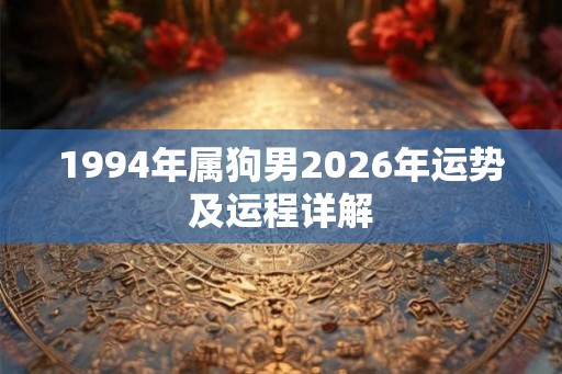 1994年属狗男2026年运势及运程详解 1994年属狗男2026年运势及运程详解