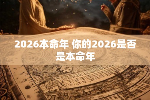 2026本命年 你的2026是否是本命年