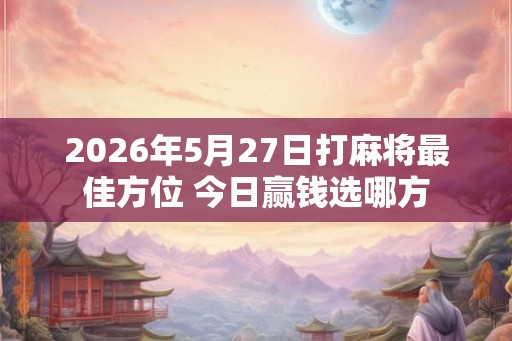 2026年5月27日打麻将最佳方位 今日赢钱选哪方