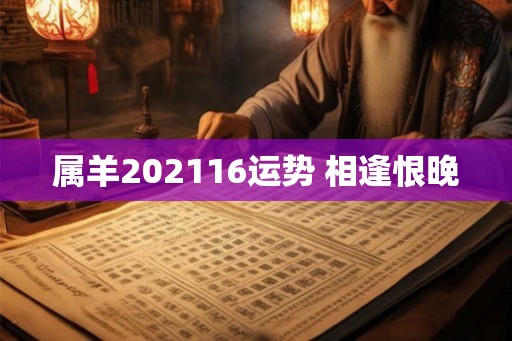 属羊202116运势 相逢恨晚 属羊202116运势 相逢恨晚