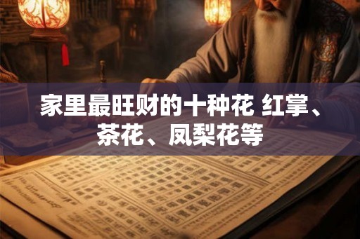 家里最旺财的十种花 红掌、茶花、凤梨花等