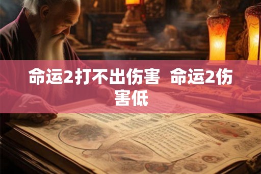 命运2打不出伤害  命运2伤害低