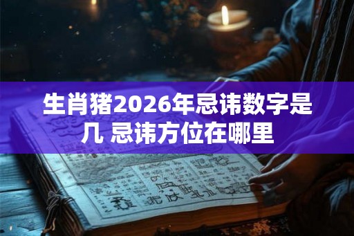 生肖猪2026年忌讳数字是几 忌讳方位在哪里
