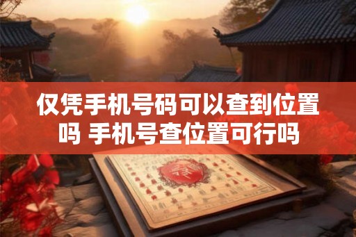 仅凭手机号码可以查到位置吗 手机号查位置可行吗 仅凭手机号码可以查到位置吗 手机号查位置可行吗