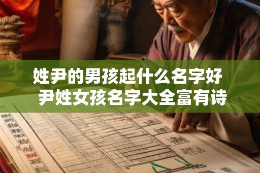 姓尹的男孩起什么名字好  尹姓女孩名字大全富有诗意