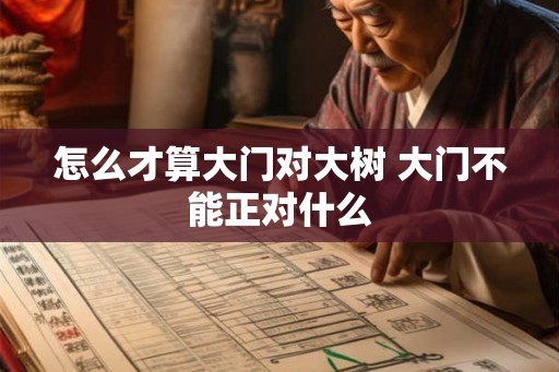 怎么才算大门对大树 大门不能正对什么