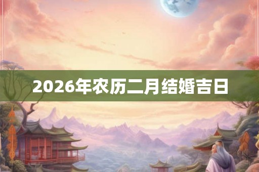 2026年农历二月结婚吉日 2026年农历二月结婚吉日