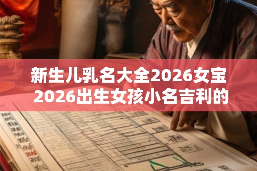 新生儿乳名大全2026女宝 2026出生女孩小名吉利的