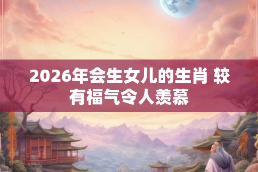 2026年会生女儿的生肖 较有福气令人羡慕