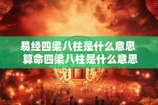 易经四梁八柱是什么意思  算命四梁八柱是什么意思