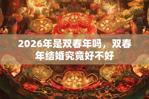2026年是双春年吗,双春年结婚究竟好不好 2026年是双春年吗,双春年结婚究竟好不好