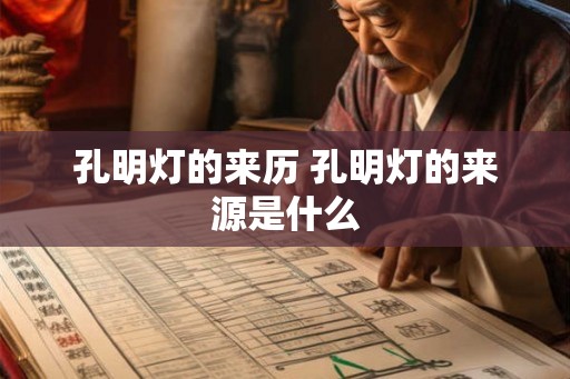孔明灯的来历 孔明灯的来源是什么