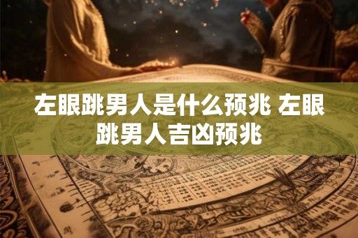 左眼跳男人是什么预兆 左眼跳男人吉凶预兆