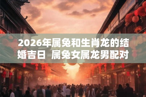 2026年属兔和生肖龙的结婚吉日  属兔女属龙男配对怎么样