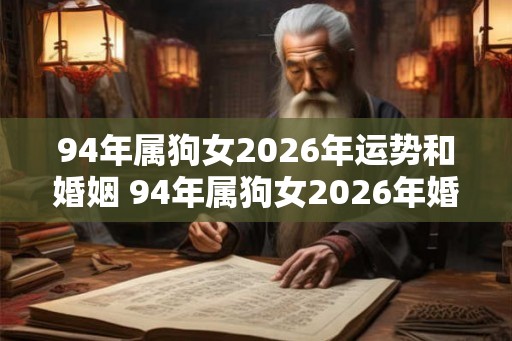 94年属狗女2026年运势和婚姻 94年属狗女2026年婚姻运如何