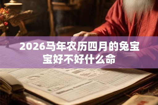 2026马年农历四月的兔宝宝好不好什么命