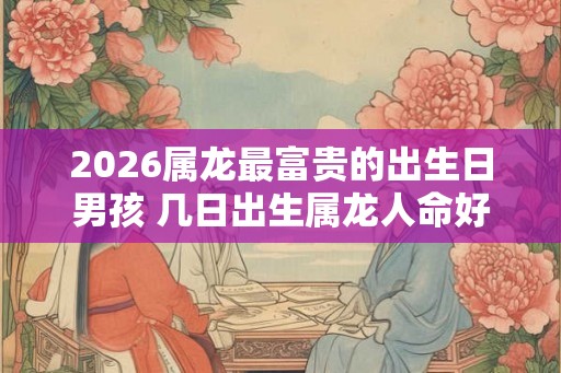 2026属龙最富贵的出生日男孩 几日出生属龙人命好