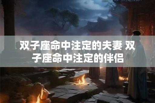 双子座命中注定的夫妻 双子座命中注定的伴侣