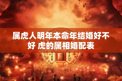 属虎人明年本命年结婚好不好 虎的属相婚配表