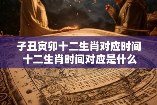 子丑寅卯十二生肖对应时间 十二生肖时间对应是什么 子丑寅卯十二生肖对应时间 十二生肖时间对应是什么