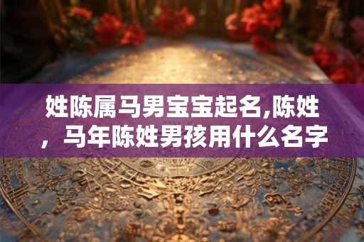 姓陈属马男宝宝起名,陈姓，马年陈姓男孩用什么名字