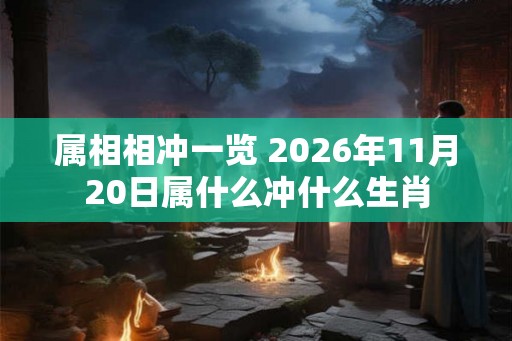 属相相冲一览 2026年11月20日属什么冲什么生肖