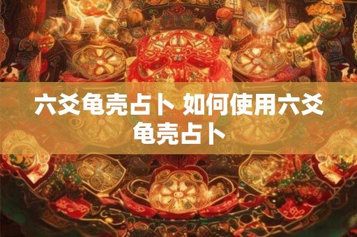 六爻龟壳占卜 如何使用六爻龟壳占卜