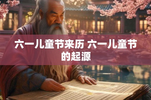 六一儿童节来历 六一儿童节的起源