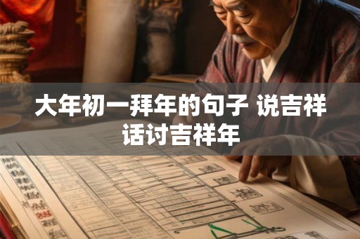 大年初一拜年的句子 说吉祥话讨吉祥年