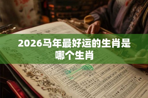 2026马年最好运的生肖是哪个生肖