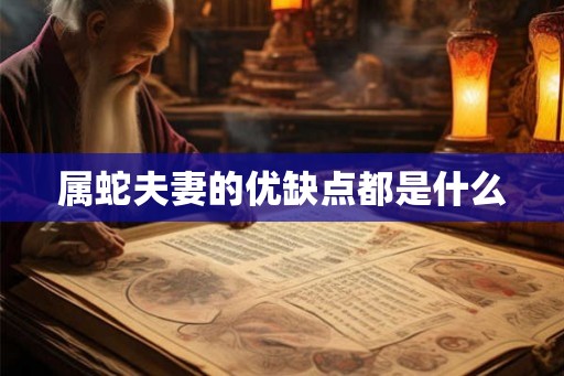 属蛇夫妻的优缺点都是什么