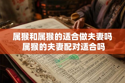 属猴和属猴的适合做夫妻吗 属猴的夫妻配对适合吗