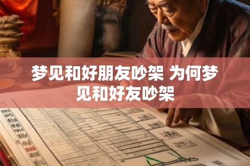 梦见和好朋友吵架 为何梦见和好友吵架