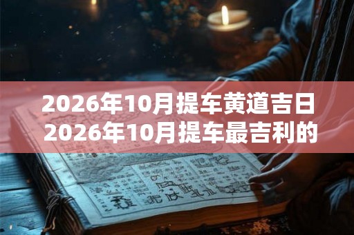 2026年10月提车黄道吉日 2026年10月提车最吉利的日子