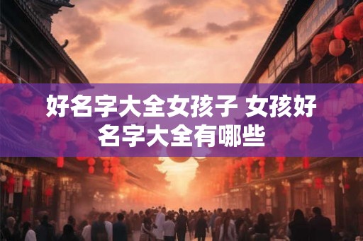 好名字大全女孩子 女孩好名字大全有哪些 好名字大全女孩子 女孩好名字大全有哪些