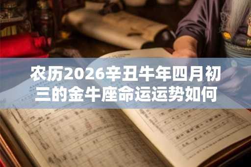 农历2026辛丑牛年四月初三的金牛座命运运势如何