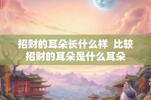 招财的耳朵长什么样 比较招财的耳朵是什么耳朵 招财的耳朵长什么样 比较招财的耳朵是什么耳朵