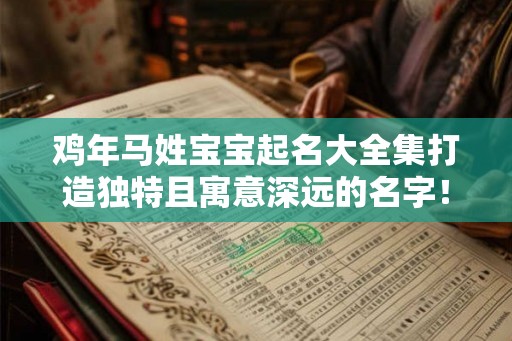鸡年马姓宝宝起名大全集打造独特且寓意深远的名字！